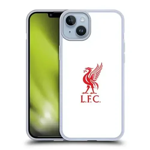 Head Case Designs Officially Licensed Liverpool Football Club Red Logo On White Liver Bird Gel Case [Military Grade Protection] Apple iPhone 14 Plus bilan mos va MagSafe bilan mos - HEAD CASE DESIGNS