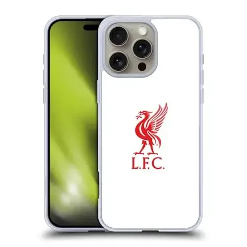 Head Case Designs Officially Licensed Liverpool Football Club Red Logo On White Liver Bird Gel Case [Military Grade Protection] Apple iPhone 16 Pro Max bilan mos va MagSafe bilan mos - HEAD CASE DESIGNS