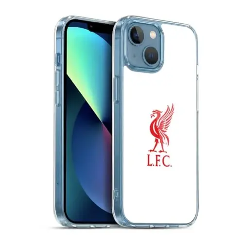 Head Case Designs Officially Licensed Liverpool Football Club Red Logo On White Liver Bird Gel Case [Military Grade Protection] Compatible with Apple iPhone 13 Mini and Compatible with MagSafe - HEAD CASE DESIGNS