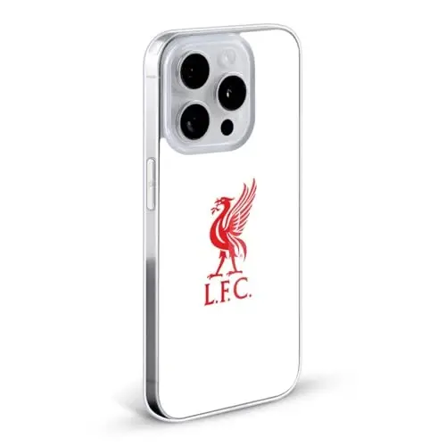 Head Case Designs Officially Licensed Liverpool Football Club Red Logo On White Liver Bird Gel Case [Military Grade Protection] Compatible with Apple iPhone 13 Mini and Compatible with MagSafe - 7