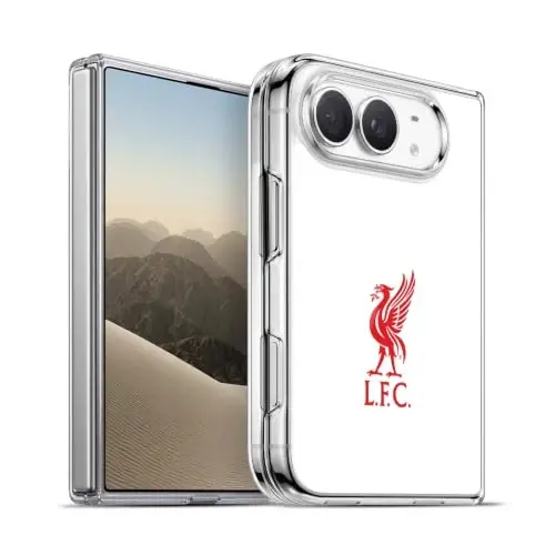 Head Case Designs Officially Licensed Liverpool Football Club Red Logo On White Liver Bird Gel Case [Military Grade Protection] Compatible with Apple iPhone Duo and Compatible with MagSafe - 1