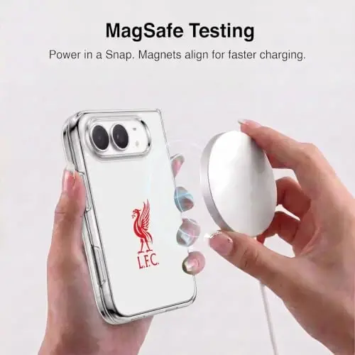 Head Case Designs Officially Licensed Liverpool Football Club Red Logo On White Liver Bird Gel Case [Military Grade Protection] Compatible with Apple iPhone Duo and Compatible with MagSafe - 3