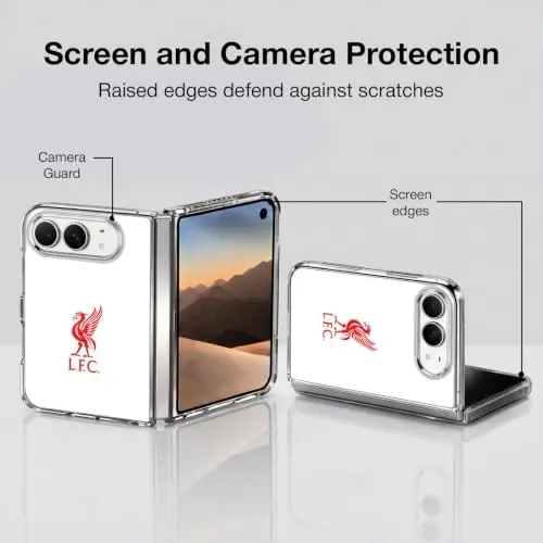 Head Case Designs Officially Licensed Liverpool Football Club Red Logo On White Liver Bird Gel Case [Military Grade Protection] Compatible with Apple iPhone Duo and Compatible with MagSafe - 4