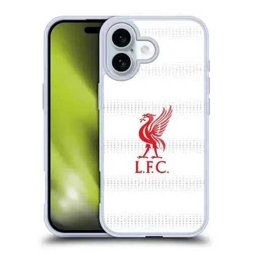 Head Case Designs Officially Licensed Liverpool Football Club Red Logo va Pattern Liver Bird Gel Case [Harbiy darajadagi himoya] Apple iPhone 16 bilan mos va MagSafe bilan mos - 1