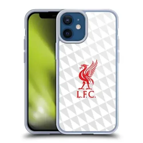 Head Case Designs Officially Licensed Liverpool Football Club Red On White Kit Liver Bird Gel Case [Military Grade Protection] Apple iPhone 12 Mini bilan mos va MagSafe bilan mos 