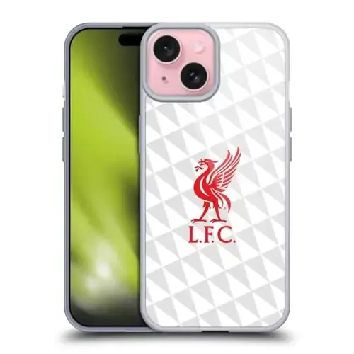 Head Case Designs Officially Licensed Liverpool Football Club Red On White Kit Liver Bird Gel Case [Military Grade Protection] Apple iPhone 15 bilan mos va MagSafe bilan mos keladi - HEAD CASE DESIGNS