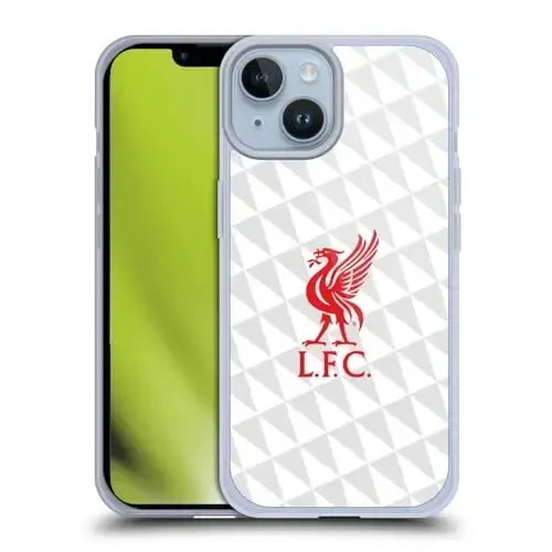 Head Case Designs Officially Licensed Liverpool Football Club Red On White Kit Liver Bird Gel Case [Military Grade Protection] Compatible with Apple iPhone 14 and Compatible with MagSafe 