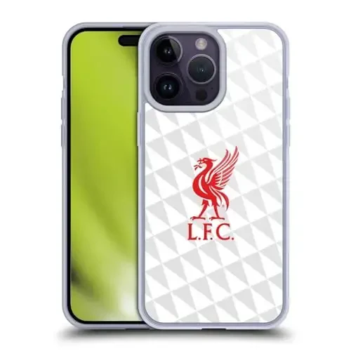 Head Case Designs Officially Licensed Liverpool Football Club Red On White Kit Liver Bird Gel Case [Military Grade Protection] Compatible with Apple iPhone 14 Pro Max and Compatible with MagSafe - HEAD CASE DESIGNS