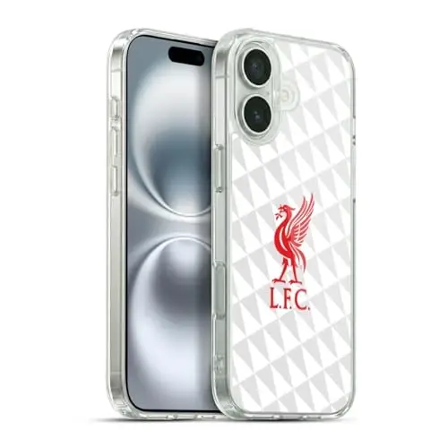 Head Case Designs Officially Licensed Liverpool Football Club Red On White Kit Liver Bird Gel Case [Military Grade Protection] Compatible with Apple iPhone 16 Plus and Compatible with MagSafe - 1