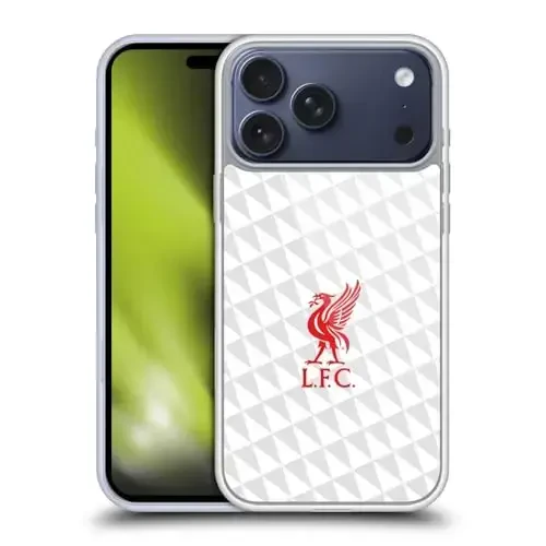 Head Case Designs Officially Licensed Liverpool Football Club Red On White Kit Liver Bird Gel Case [Military Grade Protection] Compatible with Apple iPhone 17 Pro Max - 4