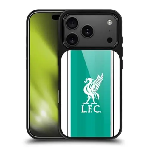 Head Case Designs Officially Licensed Liverpool Football Club Third 2025/26 Kit Gel Armour Case [Military Grade Protection] Compatible with Apple iPhone 17 Pro - 1