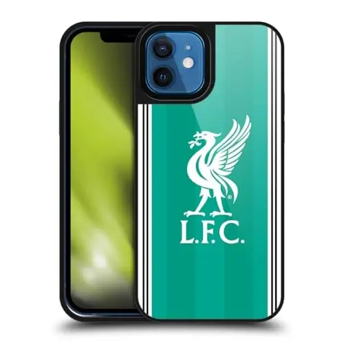 Head Case Designs Officially Licensed Liverpool Football Club Third 2025/26 Kit Gel Armour Case [Military Grade Protection] Compatible with Apple iPhone 12 / iPhone 12 Pro - 1