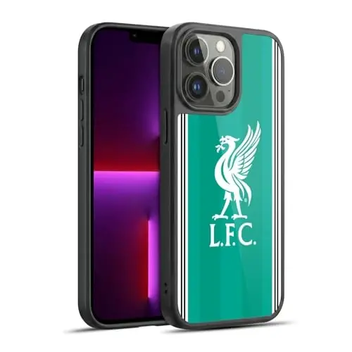 Head Case Designs Officially Licensed Liverpool Football Club Third 2025/26 Kit Gel Armour Case [Military Grade Protection] Compatible with Apple iPhone 13 Pro Max - 1