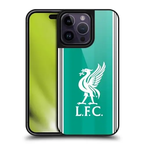 Head Case Designs Officially Licensed Liverpool Football Club Third 2025/26 Kit Gel Armour Case [Military Grade Protection] Compatible with Apple iPhone 14 Pro Max - 1