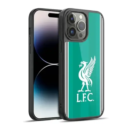 Head Case Designs Officially Licensed Liverpool Football Club Third 2025/26 Kit Gel Armor Case [Military Grade Drop Protection] Compatible with Apple iPhone 14 Pro Max 