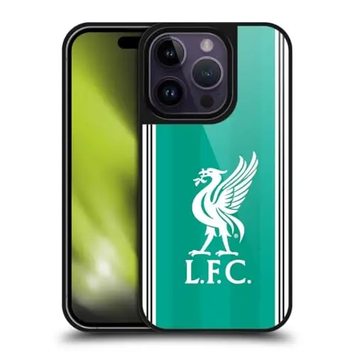 Head Case Designs Officially Licensed Liverpool Football Club Third 2025/26 Kit Gel Armour Case [Military Grade Protection] Compatible with Apple iPhone 14 Pro - HEAD CASE DESIGNS
