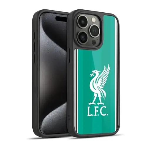 Head Case Designs Officially Licensed Liverpool Football Club Third 2025/26 Kit Gel Armor Case [Military Grade Drop Protection] Compatible with Apple iPhone 15 Pro 