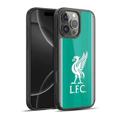 Head Case Designs Officially Licensed Liverpool Football Club Third 2025/26 Kit Gel Armor Case [Military Grade Drop Protection] Compatible with Apple iPhone 16 Pro Max - 1