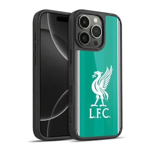 Head Case Designs Officially Licensed Liverpool Football Club Third 2025/26 Kit Gel Armor Case [Military Grade Drop Protection] Compatible with Apple iPhone 16 Pro 