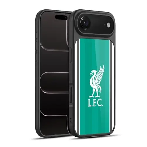 Head Case Designs Officially Licensed Liverpool Football Club Third 2025/26 Kit Gel Armor Case [Military Grade Drop Protection] Compatible with Apple iPhone 17 Air 
