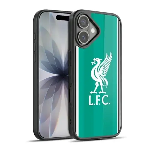 Head Case Designs Officially Licensed Liverpool Football Club Third 2025/26 Kit Gel Armour Case [Military Grade Protection] Compatible with Apple iPhone 17 
