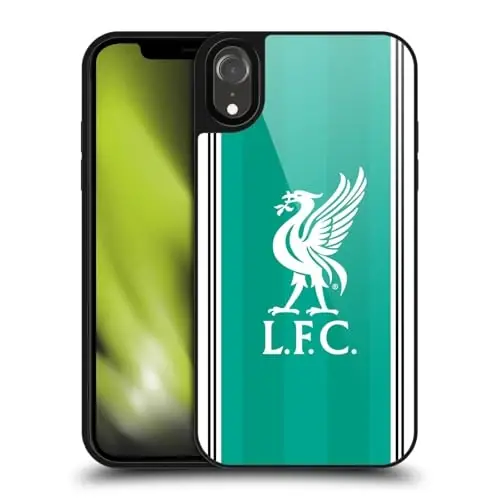 Head Case Designs Officially Licensed Liverpool Football Club Third 2025/26 Kit Gel Armour Case [Military Grade Protection] Compatible with Apple iPhone XR 