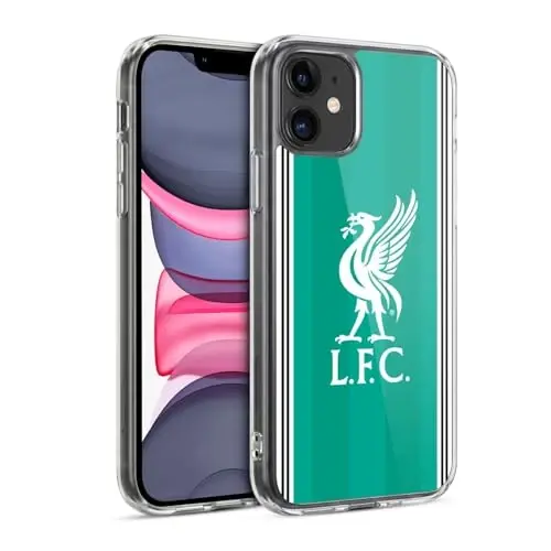 Head Case Designs Officially Licensed Liverpool Football Club Third 2025/26 Kit Gel Case [Military Grade Protection] Compatible with Apple iPhone 11 and Compatible with MagSafe 