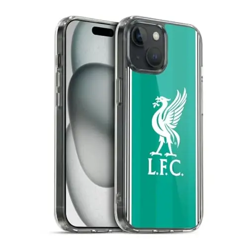 Head Case Designs Officially Licensed Liverpool Football Club Third 2025/26 Kit Gel Case [Military Grade Protection] Compatible with Apple iPhone 15 and Compatible with MagSafe 