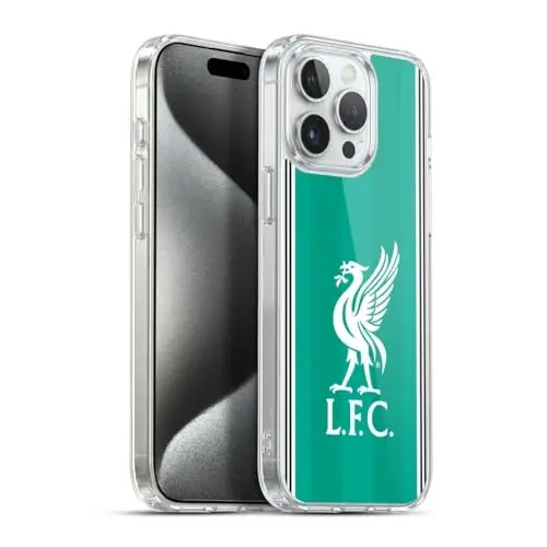 Head Case Designs Officially Licensed Liverpool Football Club Third 2025/26 Kit Gel Case [Military Grade Protection] Compatible with Apple iPhone 15 Pro Max and Compatible with MagSafe 
