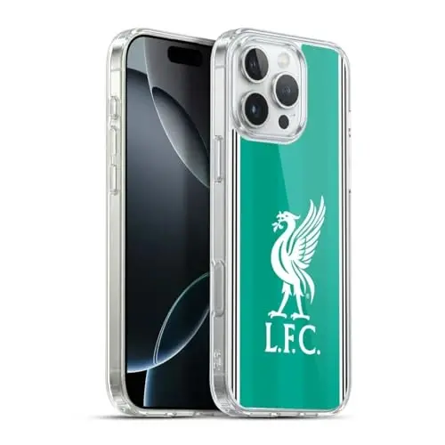 Head Case Designs Officially Licensed Liverpool Football Club Third 2025/26 Kit Gel Case [Military Grade Protection] Compatible with Apple iPhone 16 Pro Max and Compatible with MagSafe 