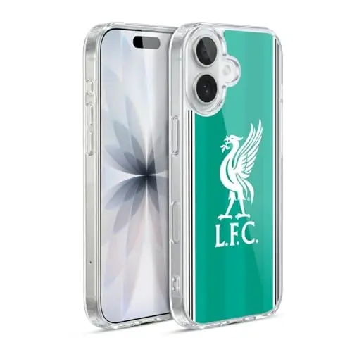 Head Case Designs Officially Licensed Liverpool Football Club Third 2025/26 Kit Gel Case [Military Grade Protection] Compatible with Apple iPhone 17 