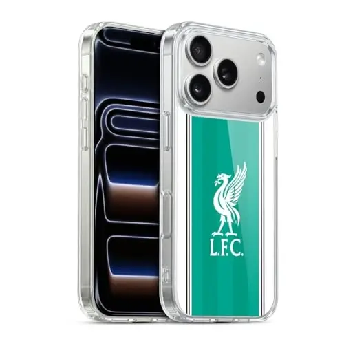 Head Case Designs Officially Licensed Liverpool Football Club Third 2025/26 Kit Gel Case [Military Grade Protection] Compatible with Apple iPhone 17 Pro - 1