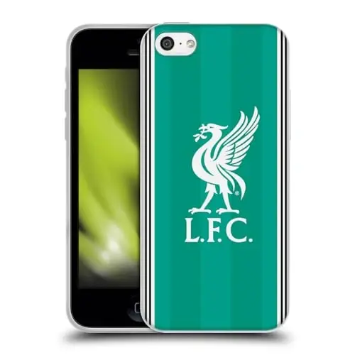 Head Case Designs Officially Licensed Liverpool Football Club Third 2025/26 Kit Gel Case [Military Grade Protection] Compatible with Apple iPhone 5c 