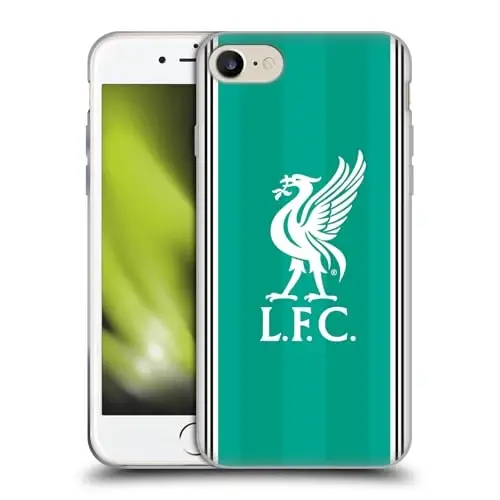 Head Case Designs Officially Licensed Liverpool Football Club Third 2025/26 Kit Gel Case [Military Grade Protection] Compatible with Apple iPhone 7/8 / SE 2020 & 2022 and Compatible with MagSafe 