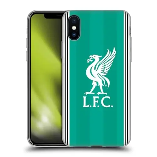 Head Case Designs Officially Licensed Liverpool Football Club Third 2025/26 Kit Gel Case [Military Grade Protection] Compatible with Apple iPhone X/iPhone Xs and Compatible with MagSafe - 1