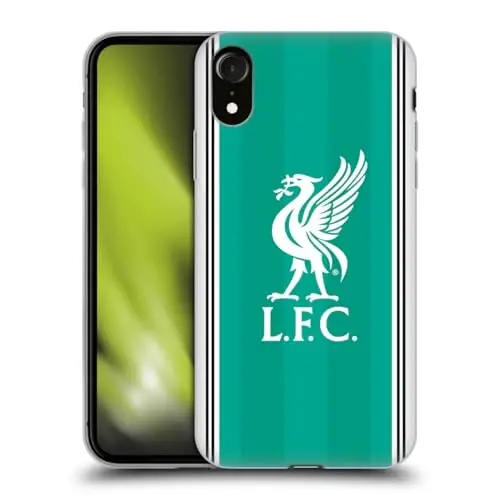 Head Case Designs Officially Licensed Liverpool Football Club Third 2025/26 Kit Gel Case [Military Grade Protection] Compatible with Apple iPhone XR 