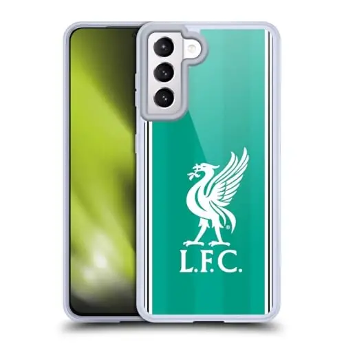 Head Case Designs Officially Licensed Liverpool Football Club Third 2025/26 Kit Gel Case [Military Grade Protection] Compatible with Samsung Galaxy S21 5G and Compatible with MagSafe - 1