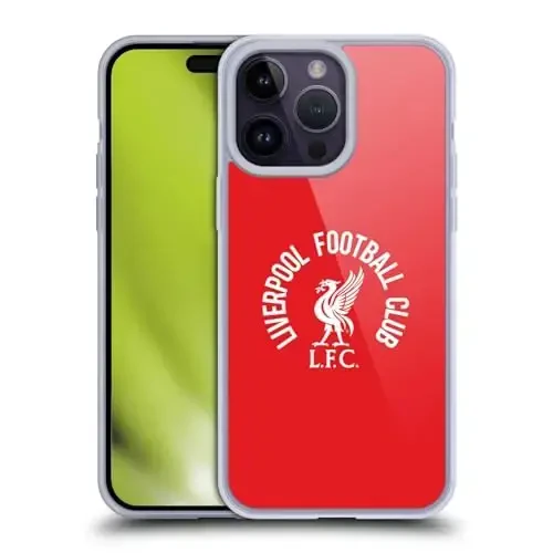 Head Case Designs Officially Licensed Liverpool Football Club White LFC On Red Liver Bird Gel Case [Harbiy darajadagi himoya] Apple iPhone 14 Pro Max bilan mos va MagSafe bilan mos - HEAD CASE DESIGNS