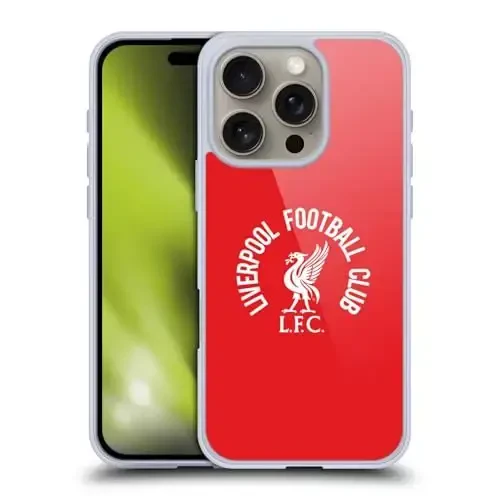 Head Case Designs Officially Licensed Liverpool Football Club White LFC On Red Liver Bird Gel Case [Harbiy darajadagi himoya] Apple iPhone 16 Pro va MagSafe bilan mos keladi - 1