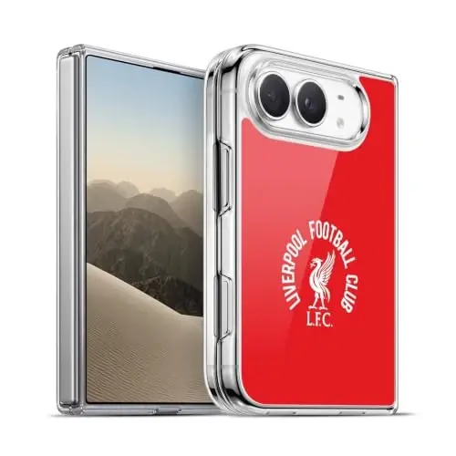 Head Case Designs Officially Licensed Liverpool Football Club White LFC On Red Liver Bird Gel Case [Military Grade Protection] Compatible with Apple iPhone Duo and Compatible with MagSafe - 1