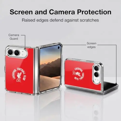 Head Case Designs Officially Licensed Liverpool Football Club White LFC On Red Liver Bird Gel Case [Military Grade Protection] Compatible with Apple iPhone Duo and Compatible with MagSafe - 4