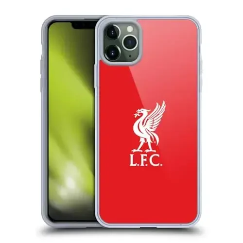 Head Case Designs Officially Licensed Liverpool Football Club White Logo in Red Liver Bird Gel Case [Military Grade Protection] Compatible with Apple iPhone 11 Pro Max - 1