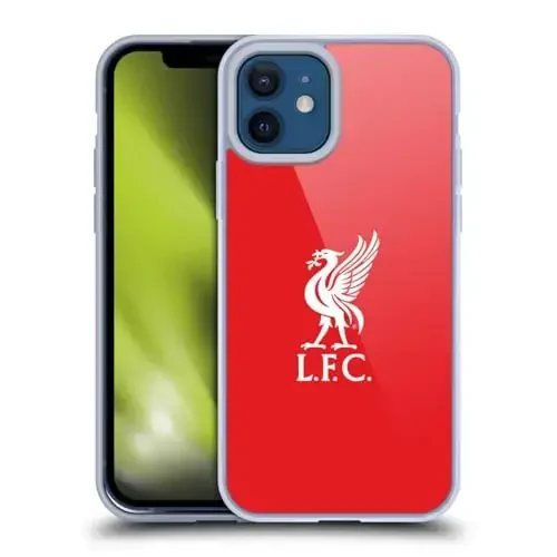 Head Case Designs Officially Licensed Liverpool Football Club White Logo in Red Liver Bird Gel Case [Military Grade Protection] Compatible with Apple iPhone 12 / iPhone 12 Pro 