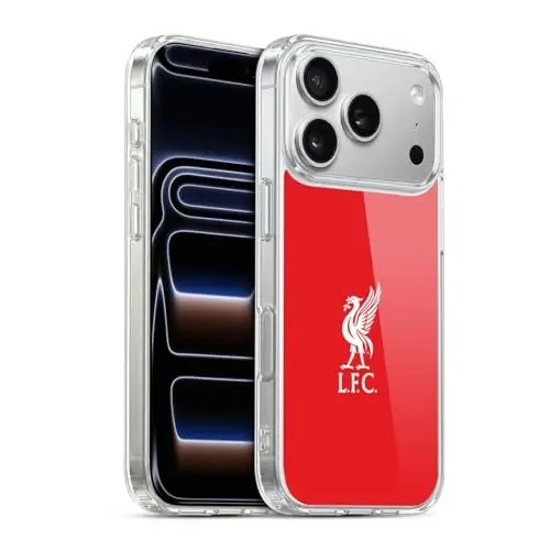 Head Case Designs Officially Licensed Liverpool Football Club White Logo in Red Liver Bird Gel Case [Military Grade Protection] Compatible with Apple iPhone 17 Pro - HEAD CASE DESIGNS