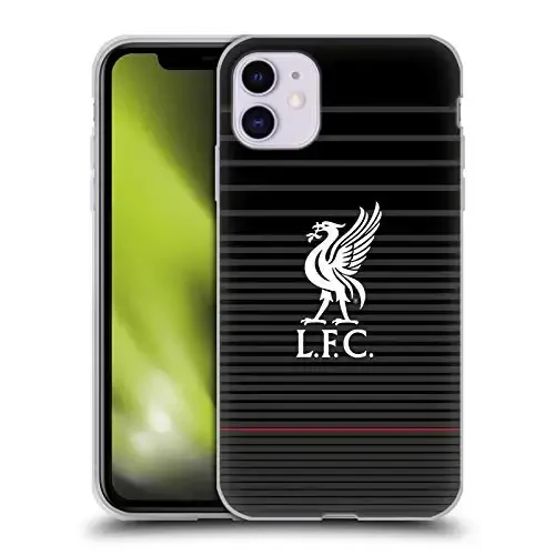Head Case Designs Officially Licensed Liverpool Football Club White On Black Kit Liver Bird Gel Case [Harbiy himoya darajasi] Apple iPhone 11 bilan mos 