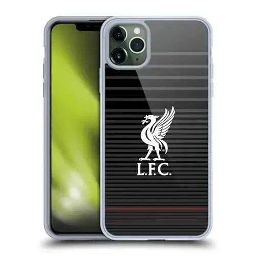 Head Case Designs Officially Licensed Liverpool Football Club White On Black Kit Liver Bird Gel Case [Military Grade Protection] Apple iPhone 11 Pro Max bilan mos va MagSafe bilan mos keladi - HEAD CASE DESIGNS