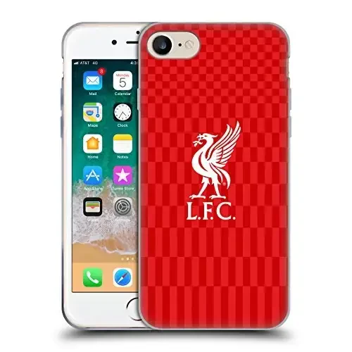 Head Case Designs Officially Licensed Liverpool Football Club White On Red Kit Liver Bird Gel Case [Military Grade] Compatible with Apple iPhone 7/8 / SE 2020 & 2022 and Compatible with MagSafe - 1