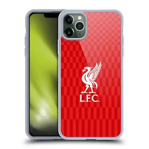 Head Case Designs Officially Licensed Liverpool Football Club White On Red Kit Liver Bird Gel Case [Military Grade Protection] Apple iPhone 11 Pro Max bilan mos va MagSafe bilan mos keladi 