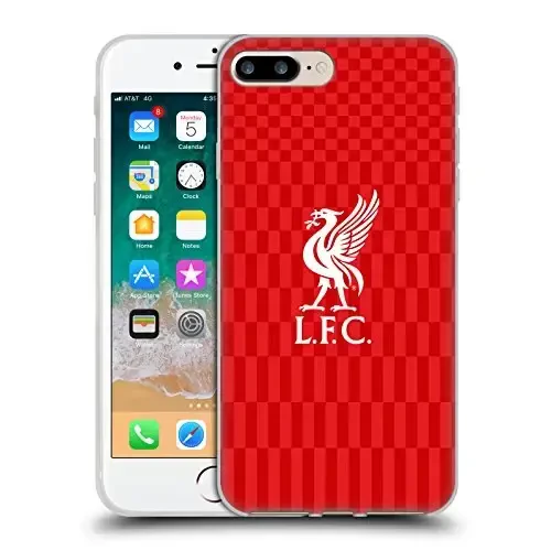 Head Case Designs Officially Licensed Liverpool Football Club White On Red Kit Liver Bird Gel Case [Military Grade Protection] Apple iPhone 7 Plus/iPhone 8 Plus bilan mos keladi - 1