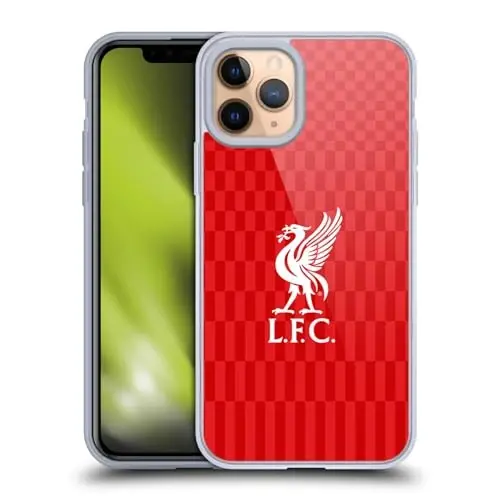 Head Case Designs Officially Licensed Liverpool Football Club White On Red Kit Liver Bird Gel Case [Military Grade Protection] Compatible with Apple iPhone 11 Pro and Compatible with MagSafe - HEAD
